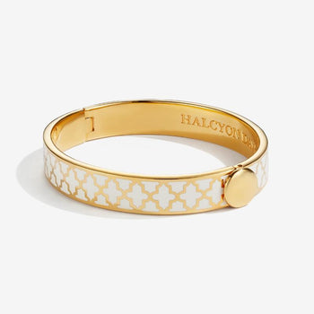 Halcyon Days Bangle - Agama - Cream & Gold
